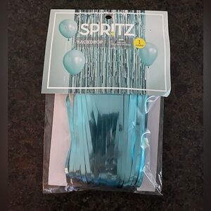 Fringe Backdrop‎ Teal Spritz 3' x 8' ft. Fun Party Event Decor